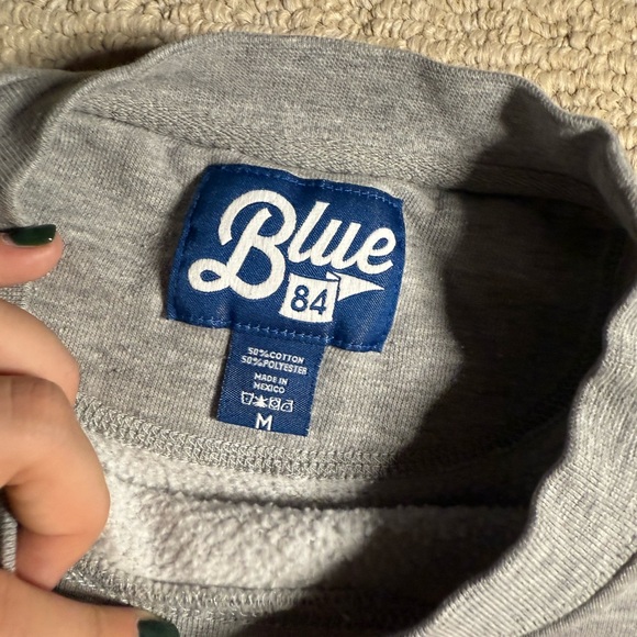 Blue 84 Gray and Red Wisconsin Crewneck Sweater - Picture 3 of 3